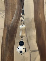 puppy loves bone key-ring