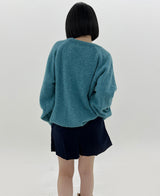 Vネックブラッシュアルパカニット/V-neck brush alpaca knit (2color)