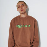STICKY GHOST LONG SLEEVE T-SHIRT LIGHT BROWN (6612498382966)