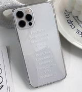 ユニークシンプルホワイトレタリングフォーンケース / Unique Simple White Lettering Phone Case