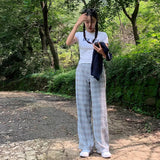 チェックバンディングパンツ