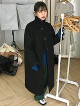 Guryane long balmaccan coat