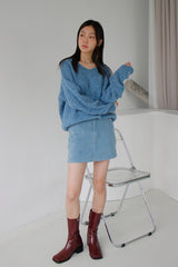 アルパカVネックニット / Alpaca V-neck Knit (6color)