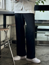 メトウールピンタックワイドスラックス / Meto wool pintuck wide slacks (2 colors)