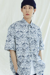 プレイン 1/2 シャツ /PLAIN PAISLEY 1/2 SHIRT CREAM