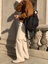 レイニーセミワイドコットンパンツ / Rainy Semi-Wide Cotton Pants (cream)