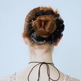 SEETHROUGH PEARL SCRUNCHY (BLACK)