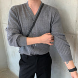 V-Neck Ribbed Cardigan (6684154527862)