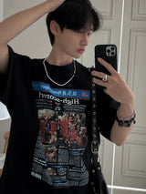Attention News Paper Short Sleeve T Shirt (2color)