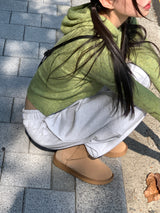 イルミボカシセミクロップフードニット