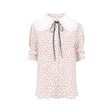 レースビッグカラーフラワーブラウス / LACE BIG COLLAR FLOWER BLOUSE _ WHITE