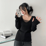 Chemo Warmer V-Neck Knitwear