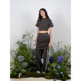 トラックシャーリングスカートパンツ / TRACK SHIRRING SKIRT PANTS - CHARCOAL