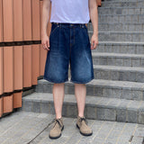 Well Button denim half pants 2color