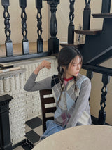 アーガイルルーピーカーディガン /  argyle loopy cardigan