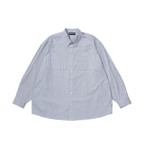 フロントポケットポイントストライプシャツ / FRONT POCKET POINT STRIPE SHIRTS - SKY BLUE