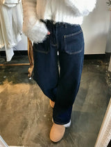 ワイドフィットダークブルーデニムパンツ / WIDE FIT DARK BLUE DENIM PANTS [17790]