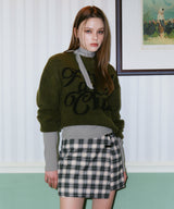 [NF] BLUNT LETTERING LOGO KNIT (KHAKI)_F23ZB261