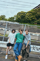 コラボレーションストライプTシャツ / PUBLUX × GRAVER - GRAY