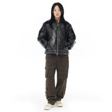 GLOSSY SHORT DOWN PUFFER
