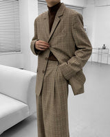 ミダスチェックワイドスラックス / Midas Check Wide Slacks (2 colors)