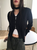 [Muffler set] Eden button V-neck cardigan