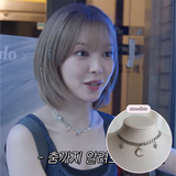 Moon and Star Bold Chain Choker - Silver (Kep1er Xiaoting Necklace)