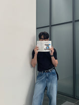 ラボワイドブラッシュデニムパンツ / Labo Wide Brush Denim Pants (Light Blue)