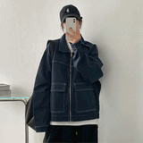 Launch stitch pocket boxy jacket