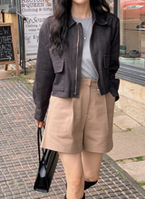 Brick Autumn Pintuck Shorts (2color)