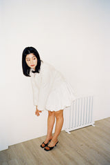 TISHA SAILOR TWEED BLOUSE _WHITE