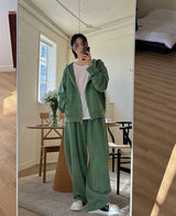 ニットピグメントフードジップアップ / Kint pigment hood zip-up (3 color)