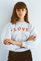 Love Printed sweater shirt (6599546863734)