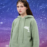 ビッグドルフィンロゴフードニット / Big dolphin logo hood knit