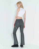 コーテッドバックスリットジーンズ / Coated Back Slit Jeans _ Grey