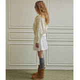 Loving shirring windbreaker jumper (ivory)