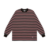 VZロゴビックオバーフィットボーダースリーブブラック/VZ Logo Big Over Fit Boarder Long Sleeve Black (6683343323254)
