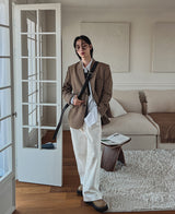 セレーナチェックブレザー / Selena check blazer (1 color)