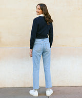 クロップニットカーディガン/RCH crop knit cardigan navy