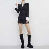 Sophie Velvet Square Long Boots