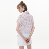 Crop Shirt [White Flower] (6592898662518)