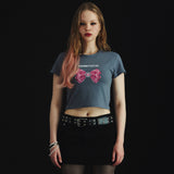 Cubic Ribbon Crop T-Shirt