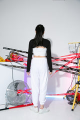 マイクロ長袖クロップTシャツ / TOP(9001) Micro long sleeve crop T