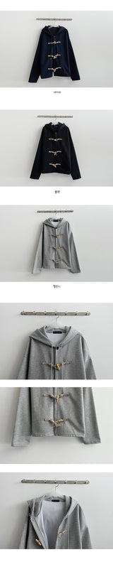 Soft button tteokbokki hooded jacket