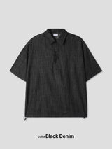 デニムスキッパーシャツ / Denim skipper shirt