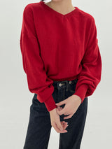 イッティングVネックニット/itting V-neck Knit (4color)