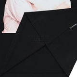 ベイビーフェイスキャットハグガール半袖Tシャツ BLACK