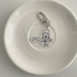 ザキャットザットワズシャットインアグラス キーリング / The cat that was shut in a glass Key Ring