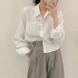 [6color] Basic pocket shirt & blouse