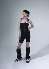 Denim Foldover Sleeveless - Blue